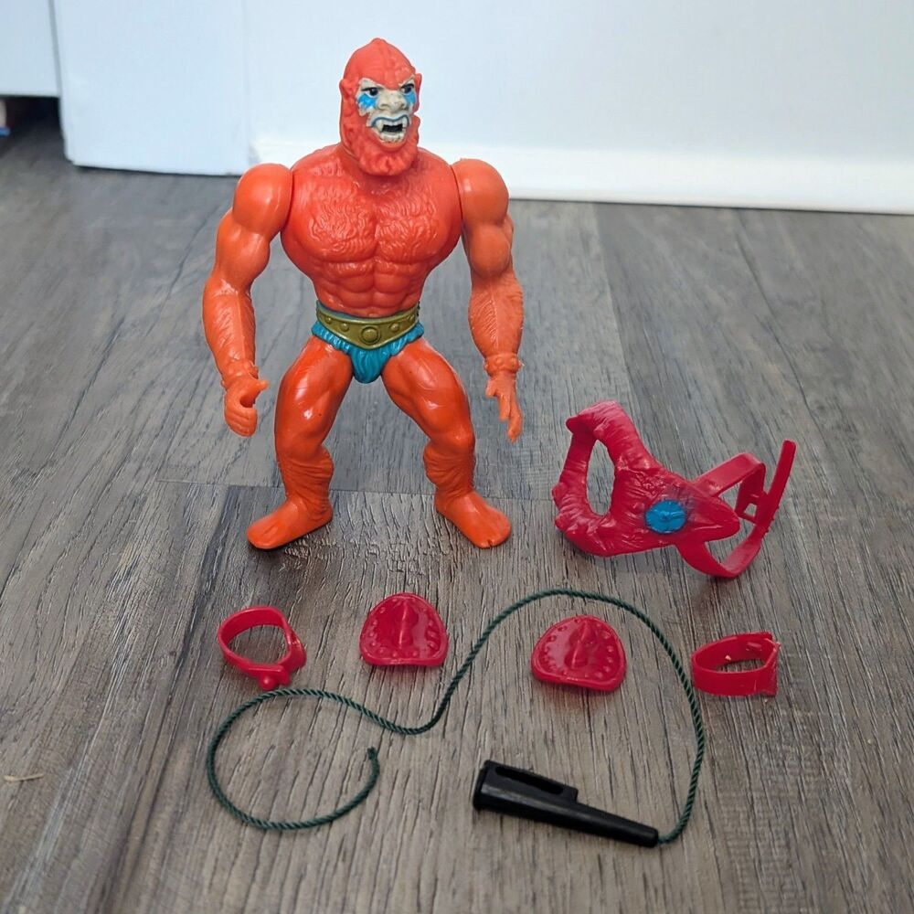 1982 Beast Man 100% Complete He-Man Masters of the Universe New Leg Bands MOTU